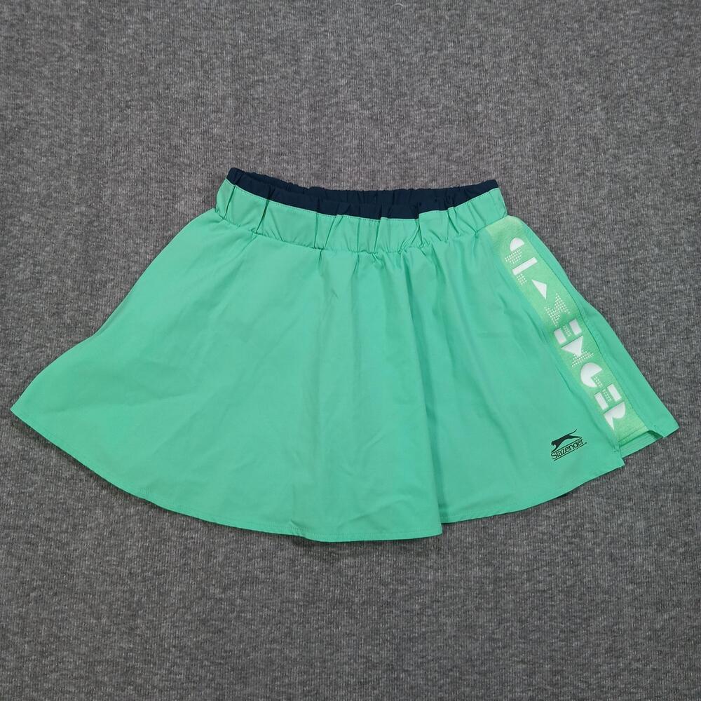 Slazenger Skirt Girls 12-13 Green Tennis Athletic Built In Shorts Pocket Youth
